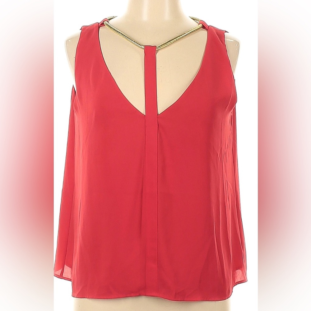 NWT size small BCBG lipstick red top with gold halter